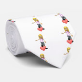 女の子がハート ネクタイ (ロール)