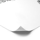 女の子がバスケットボールの単語やる気を起こさせるアートをダンク ポスター (角)