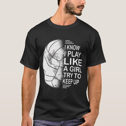 女の子がバ遊レーバールをしようとす保るのを知る Tシャツ (正面)