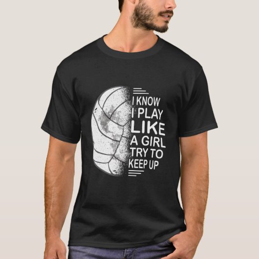 女の子がバ遊レーバールをしようとす保るのを知る Tシャツ (正面)