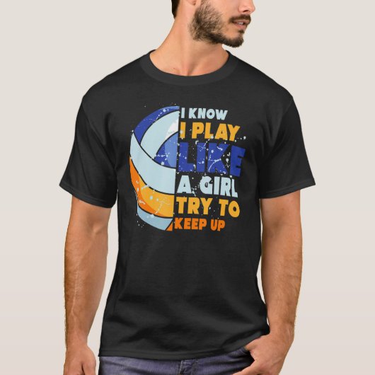 女の子がバ遊レーバールをしようとす保るのを知る Tシャツ (正面)