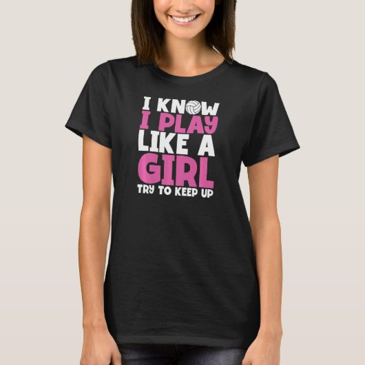 女の子がフ遊ーを上げようとするように知って保いる女性 Tシャツ (正面)