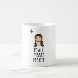 女の子がムグを吐く コーヒーマグカップ