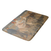 女の子がロバに乗ってビーチ(イサク・イスラエル) バスマット (アングル)