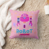 女の子がロボットを愛する デコ ピンク パープル 星 クッション (ブランケット)