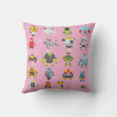 女の子がロボットを愛する デコ ピンク パープル 星 クッション (裏面)