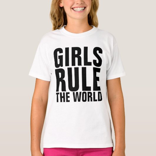 女の子が世界の子供Tシャツを支配 Tシャツ (正面)