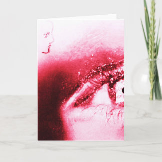 女の子が付いている赤い目 シーズンカード