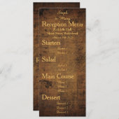 女の子が出会う女の子の結婚式のレセプションメニューカード 招待状 (正面/裏面)