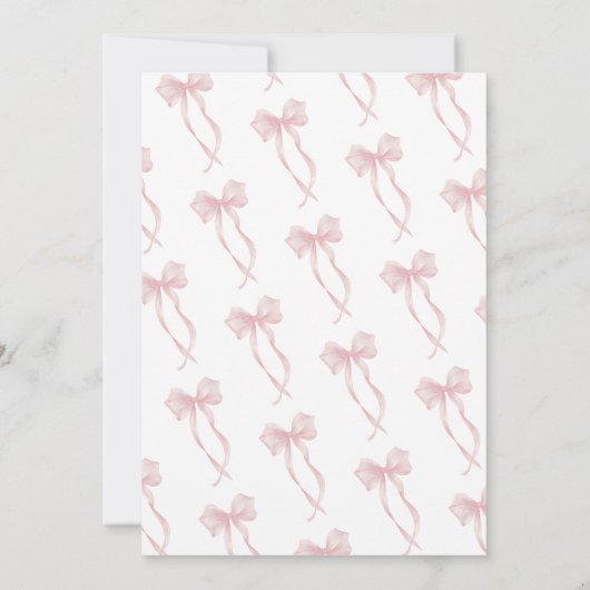 女の子が可愛い1歳の誕生日パーティー 招待状 (裏面)