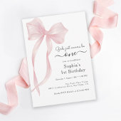 女の子が可愛い1歳の誕生日パーティー 招待状