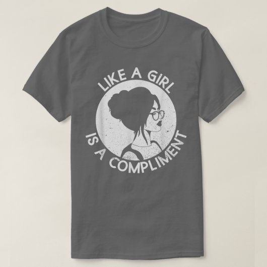 女の子が女性の権利を賛辞するように Tシャツ (デザイン正面)