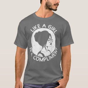 女の子が女性の権利を賛辞するように Tシャツ
