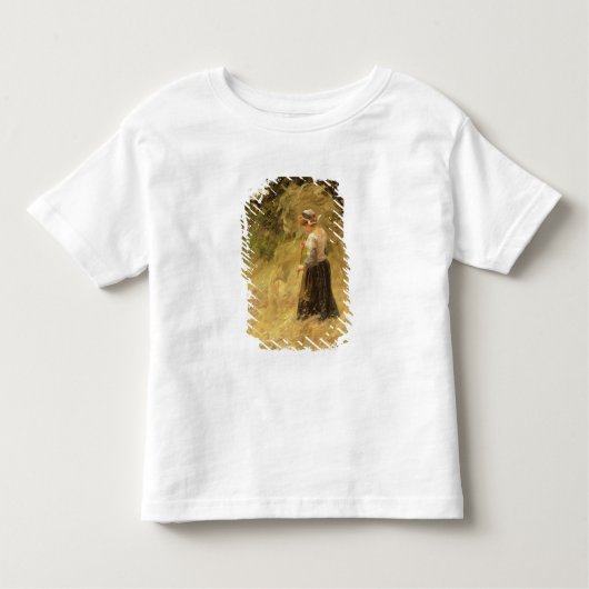 女の子が干し草を収穫, 19世紀 トドラーTシャツ (正面)