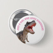 女の子が恐竜を愛す 缶バッジ (正面&裏面)