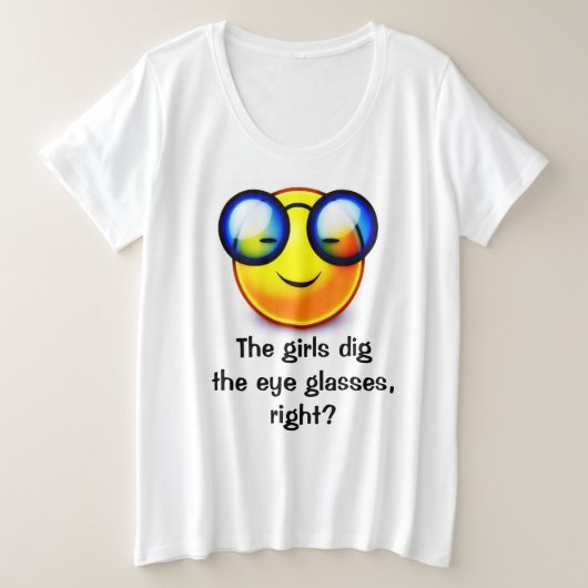 女の子が掘る プラスサイズTシャツ (デザイン正面)