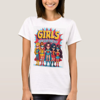 女の子が救日を楽しめる – 力とはっきりした力 Tシャツ