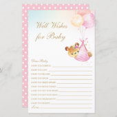 女の子が気球で赤ちゃんのシャワーを望む|過去記事 (正面/裏面)