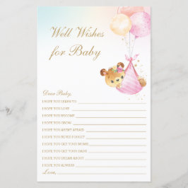 女の子が気球で赤ちゃんのシャワーを望む|過去記事