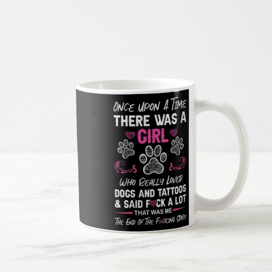 女の子が犬と女の子がいた コーヒーマグカップ (右)
