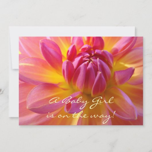 女の子が生まれてきます!ベイビーシャワーの招待状です 招待状 (正面)