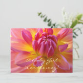 女の子が生まれてきます!ベイビーシャワーの招待状です 招待状 (スタンド正面)