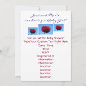 女の子が生まれてきます!ベイビーシャワーの招待状です 招待状 (裏面)