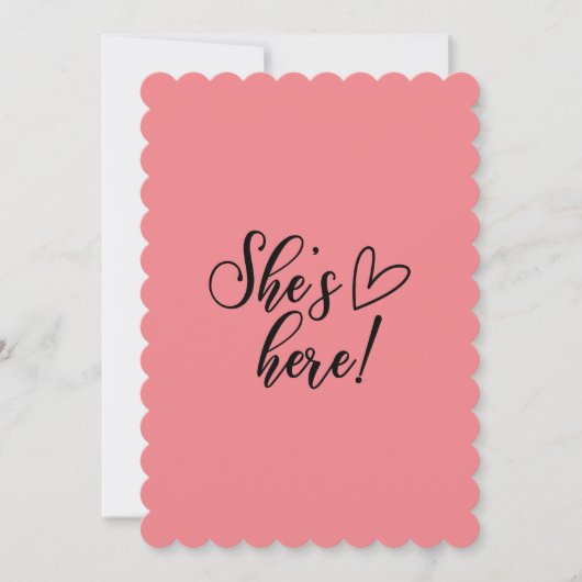 女の子が生まれました 赤ちゃん誕生のお知らせ (正面)