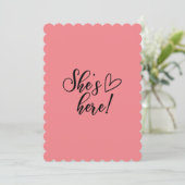 女の子が生まれました 赤ちゃん誕生のお知らせ (スタンド正面)