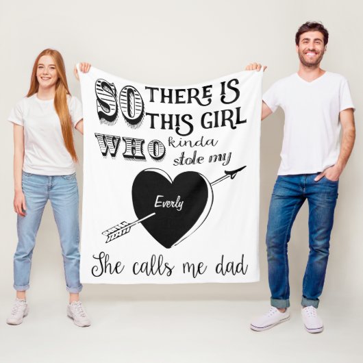 女の子が私のハートを盗んだ彼女は私をパパ フリースブランケット (インサイチュ)