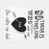 女の子が私のハートを盗んだ彼女は私をパパ フリースブランケット (正面(横))