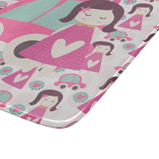 女の子が行く場所 カッティングボード (角)