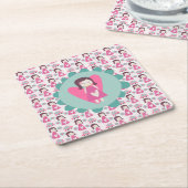 女の子が行く場所 スクエアペーパーコースター (アングル)