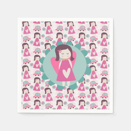 女の子が行く場所 スタンダードカクテルナプキン (正面)