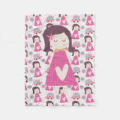 女の子が行く場所 フリースブランケット (正面)