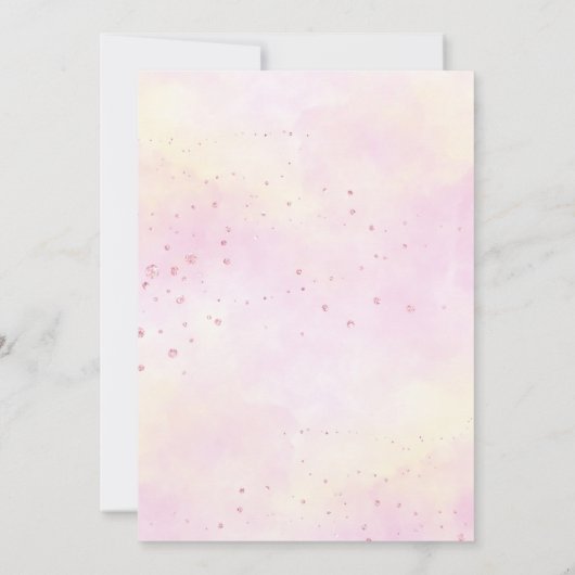 女の子が赤ん坊のシャワーを浴びる 招待状 (裏面)