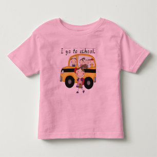女の子が通学Tシャツとギフト トドラーTシャツ