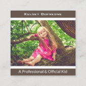 女の子が遊び遊ましょう スクエア名刺 (裏面)