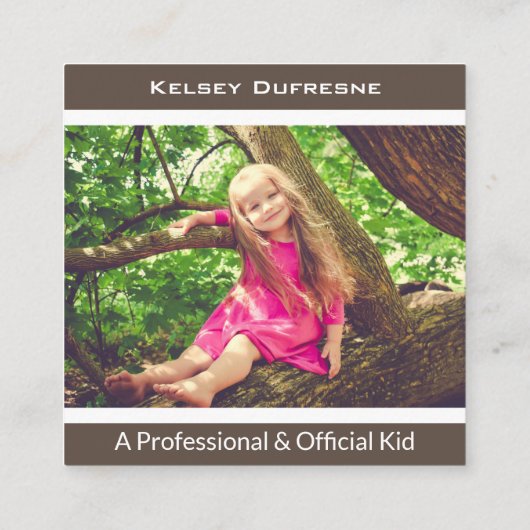 女の子が遊び遊ましょう スクエア名刺 (裏面)