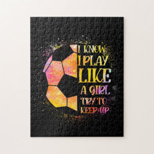女の子が遊サッカーを盛り上げようとするのが保好きだ ジグソーパズル