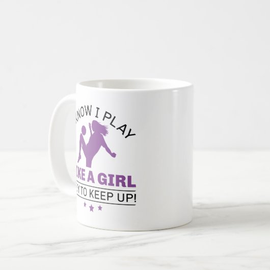 女の子が遊上がるのが好き保だ コーヒーマグカップ (正面左)