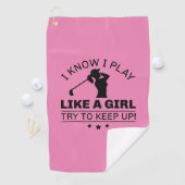 女の子が遊上がるのが好き保だ ゴルフタオル (インサイチュ)