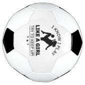 女の子が遊上がるのが好き保だ サッカーボール (回転)