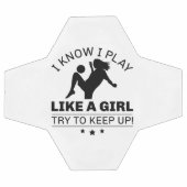 女の子が遊上がるのが好き保だ サッカーボール (フラット)