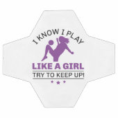 女の子が遊上がるのが好き保だ サッカーボール (フラット)