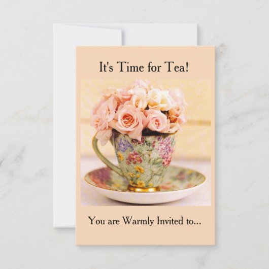 女の子が集まる招待状 招待状 (正面)