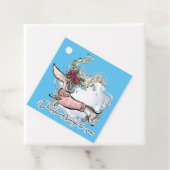 女の子が雪の中をダシュント フェイバータグ (インサイチュ)