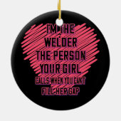 女の子が青草と呼ぶ者をおもしろい迎え入れ セラミックオーナメント (裏面)