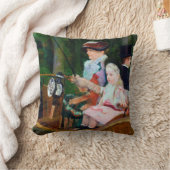 女の子が馬車に乗ってメアリー・カッサット クッション (ブランケット)