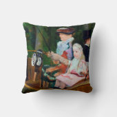 女の子が馬車に乗ってメアリー・カッサット クッション (裏面)